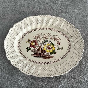 VTG Royal Doulton Grantham 13.5”x10.5” Oval Serving Platter D 5477 England